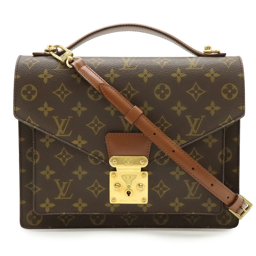 LOUIS VUITTON Monogram Monceau Shoulder Bag Handbag Business Shoulder
